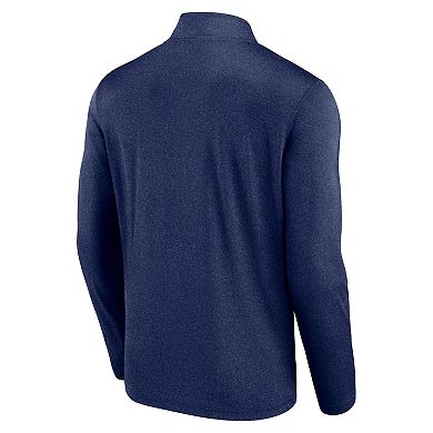 Men's Fanatics Heather Navy St. Louis Cardinals Head-to-Head Quarter-Zip Pullover