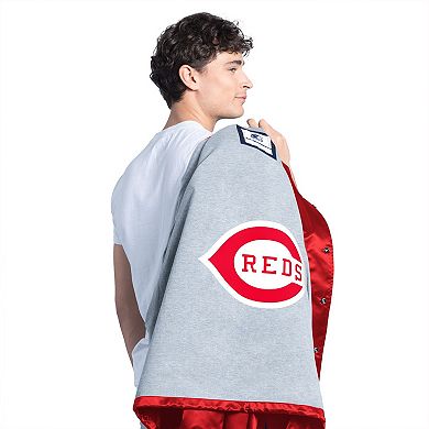 Men's Starter Red Cincinnati Reds Cooperstown Collection Point Man Full-Snap Coaches Jacket