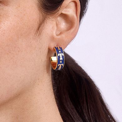 WEAR By Erin Andrews x BaubleBar Texas Rangers Enamel Hoop Earrings