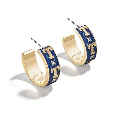 WEAR By Erin Andrews x BaubleBar Texas Rangers Enamel Hoop Earrings