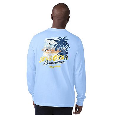 Men's Margaritaville Light Blue Los Angeles Rams It's Five O'Clock Somewhere Long Sleeve T-Shirt