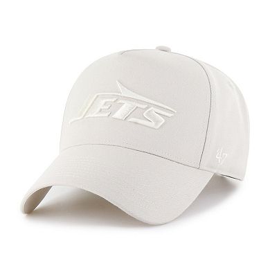 Men's '47 Cream New York Jets Ballpark Offside Adjustable Hat