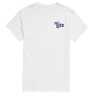 Big & Tall Miller Lite Red Lite And Blue Graphic Tee