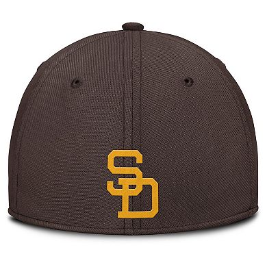Men's Nike Gray/Brown San Diego Padres Rise Swoosh Performance Flex Hat