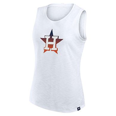 Women's Fanatics White Houston Astros Activate Slub Tank Top