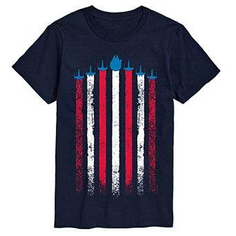 Big & Tall Star Wars USA Flag Ships Graphic Tee