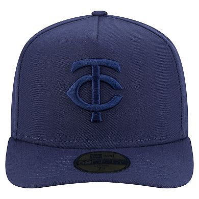 Men's New Era Navy Minnesota Twins Color Pack A-Frame 59FIFTY Fitted Hat