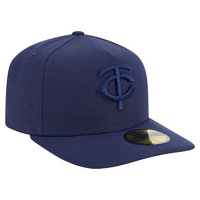 Men's New Era Navy Minnesota Twins Color Pack A-Frame 59FIFTY Fitted Hat