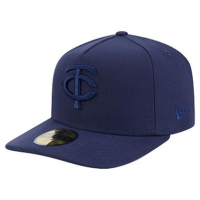 Men's New Era Navy Minnesota Twins Color Pack A-Frame 59FIFTY Fitted Hat