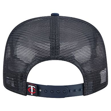 Men's New Era Navy Minnesota Twins Retro Satin Script Golfer Adjustable Hat