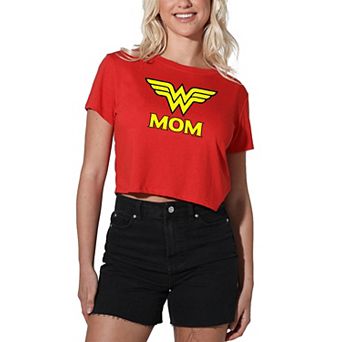 Women's Wonder Mom Crop Graphic Tee