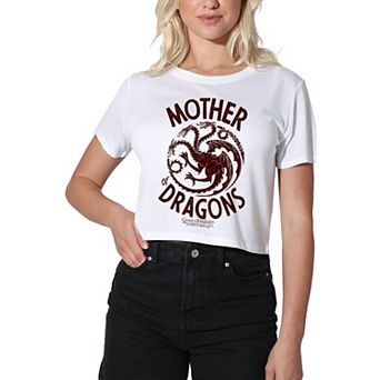 Women's Game Of Thrones Mother Dragons Crop Tee
