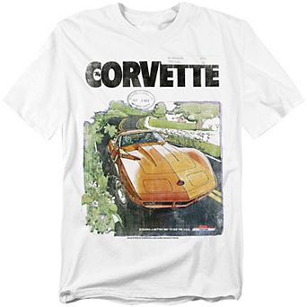 Big & Tall Original & Unrestored Chevy Corvette Vintage Graphic Tee