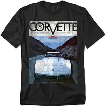 Big & Tall Original & Unrestored Chevy Corvette 75 Poster Graphic Tee