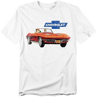 Big & Tall Original & Unrestored Chevy Corvette Vintage Ad Graphic Tee