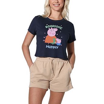 Women's Peppa Pig Roarsome Mummy Crop Tee