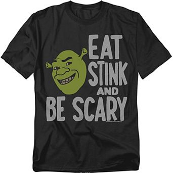Big & Tall Original & Unrestored Shrek Eat Stink And Be Scary Graphic Tee