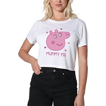 Women's Peppa Mummy Pig Crop Tee