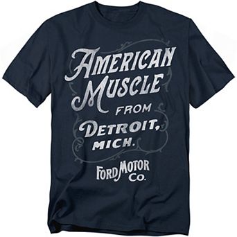 Big & Tall Original & Unrestored Ford American Muscle Classic Script Graphic Tee