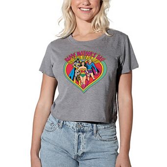 Women's Justice League Mothers Day Crop Tee