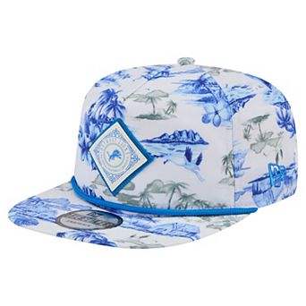 Men's New Era White Detroit Lions Adventure Snapback Golfer Hat