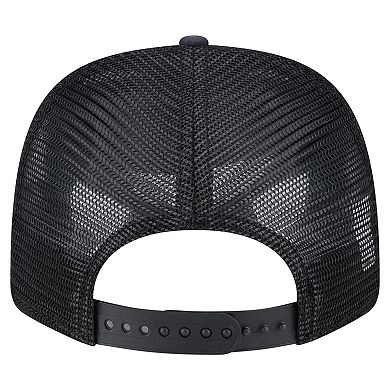 Men's New Era Navy/Black Jacksonville Jaguars Adventure Drinks Pattern 9SEVENTY Stretch-Snap Hat