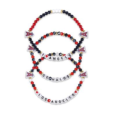 FOCO Los Angeles Angels 3-Pack Friendship Bracelet Set