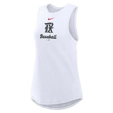Women's Nike White Texas Rangers City Connect Tricode High Neck Dri-FIT Tank Top