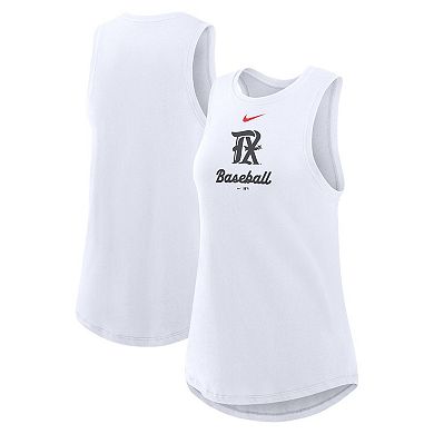 Women's Nike White Texas Rangers City Connect Tricode High Neck Dri-FIT Tank Top