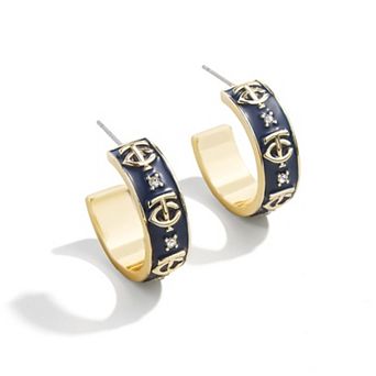 WEAR By Erin Andrews x BaubleBar Minnesota Twins Enamel Hoop Earrings
