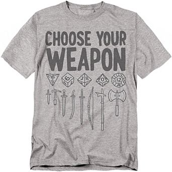 Big & Tall Original & Unrestored Dungeons And Dragons Weapon Graphic Tee
