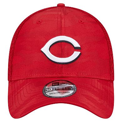 Youth New Era Red Cincinnati Reds Camo 39THIRTY Flex Hat