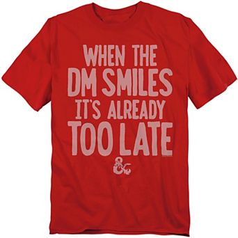 Big & Tall Dungeons And Dragons DM Smiles Tee