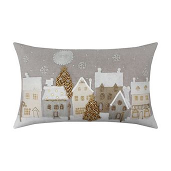 St. Nicholas Square® Beaded Village Decorative Throw Pillow