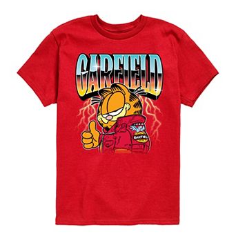 Boys 8-20 Garfield Motorcycle Chrome Graphic Tee