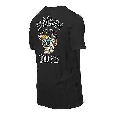 Men's New Era Black Indiana Pacers Sugar Skulls T-Shirt