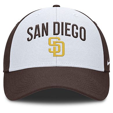 Men's Nike White/Brown San Diego Padres Club Performance Adjustable Hat