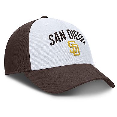 Men's Nike White/Brown San Diego Padres Club Performance Adjustable Hat
