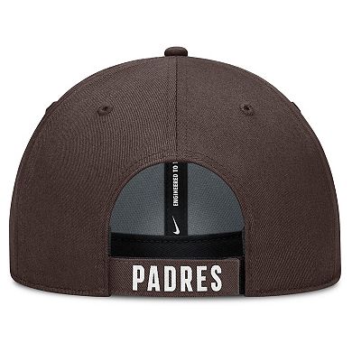 Men's Nike White/Brown San Diego Padres Club Performance Adjustable Hat