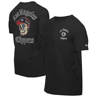 Men's New Era Black LA Clippers Sugar Skulls T-Shirt