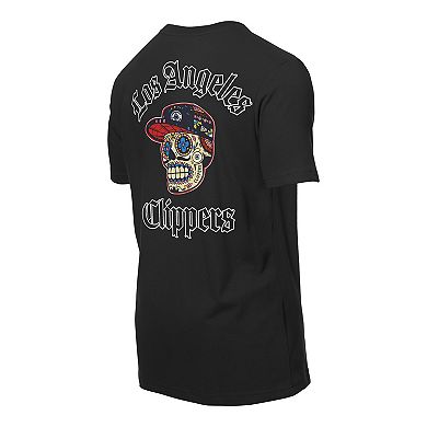 Men's New Era Black LA Clippers Sugar Skulls T-Shirt