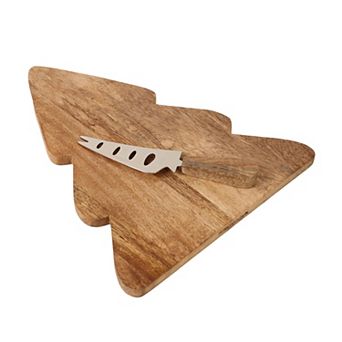 St. Nicholas Square® Tree-Shaped Serving Board & Knife Set