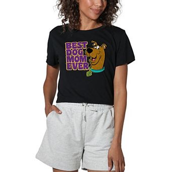 Women's Scooby Doo Best Dog Mom Ever Crop Tee