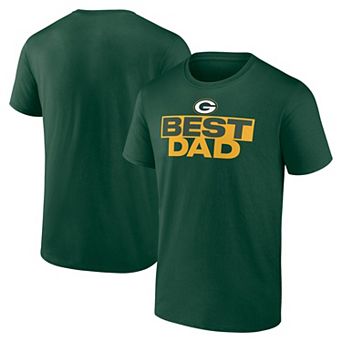 Men's Green Green Bay Packers Best Dad T-Shirt