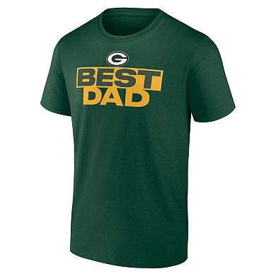 Men's Green Green Bay Packers Best Dad T-Shirt