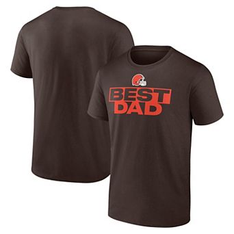 Men's Brown Cleveland Browns Best Dad T-Shirt