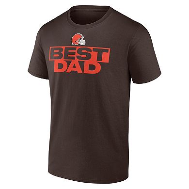 Men's Brown Cleveland Browns Best Dad T-Shirt