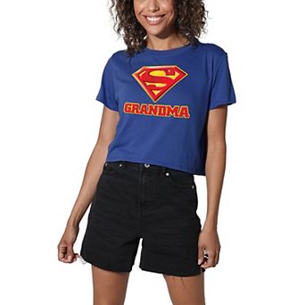 Women's DC Comics Superman Super Grandma Cropped Graphic Tee