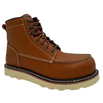 AdTec Tumbled Cap Toe Men's Leather Work Boots