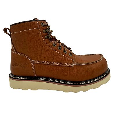 AdTec Tumbled Cap Toe Men's Leather Work Boots